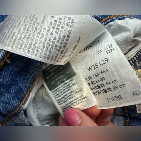 LEVI'S ribcage straight ankle jeans in jazz pop (sz25) - Picture 8 of 8